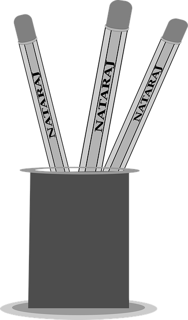 Free pencils pens stand illustration
