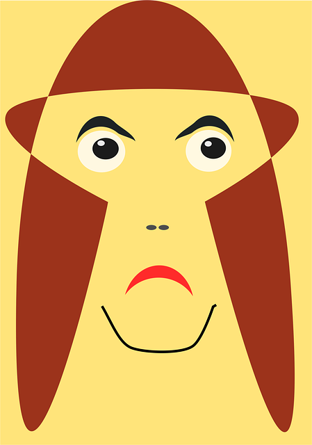 Free angry face warrior vector