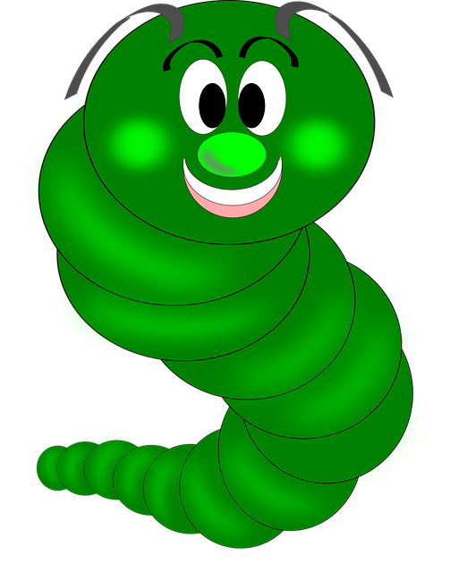 Free caterpillar worm eruca vector