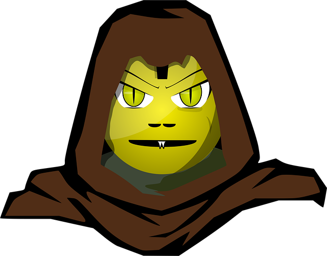 Free hooded alien monster vector
