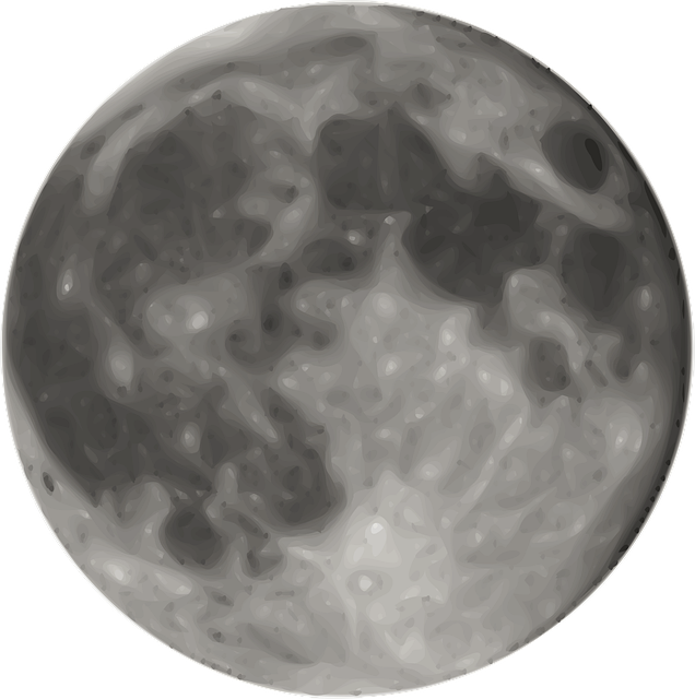 Free moon luna solar system illustration
