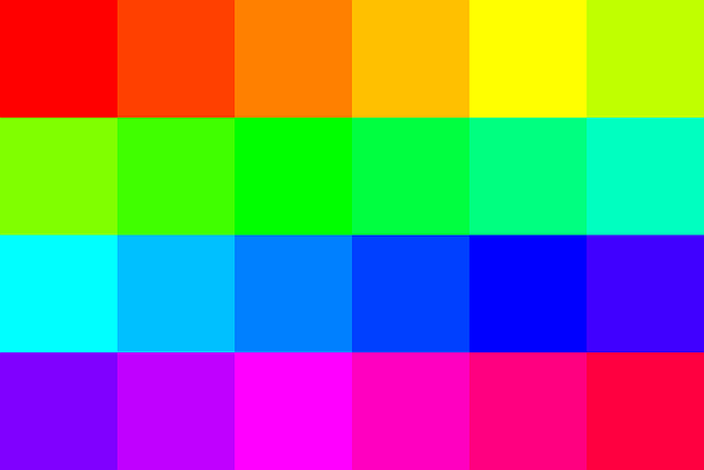 Free colors palette rainbow colors vector