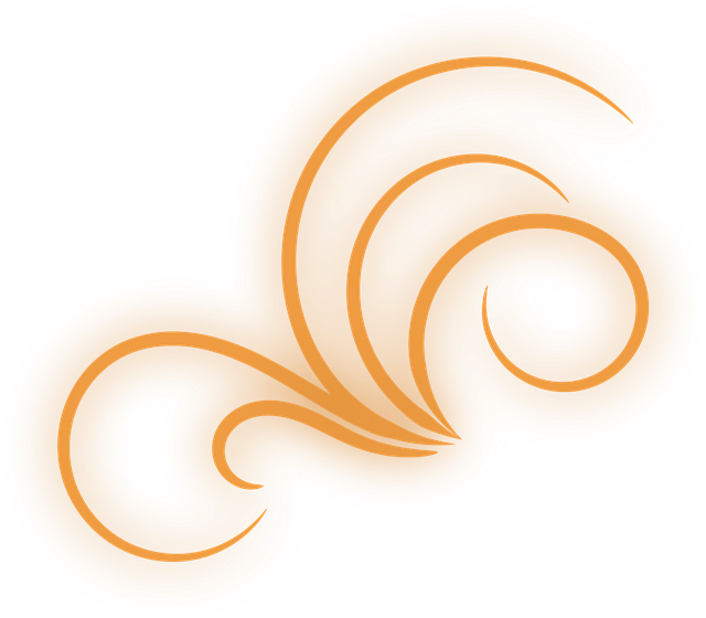 Free flourish glowing orange vector
