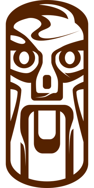 Free face tribal wood vector