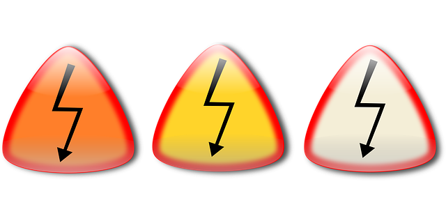 Free high voltage electricity caution vector