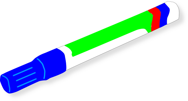 Marcador, Rotulador, Azul, Bolígrafo