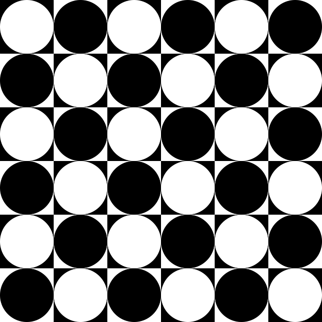 Free chessboard circles inside vector