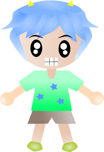 Free boy angry dude vector