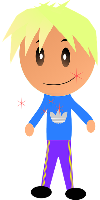 Free boy blonde dude vector
