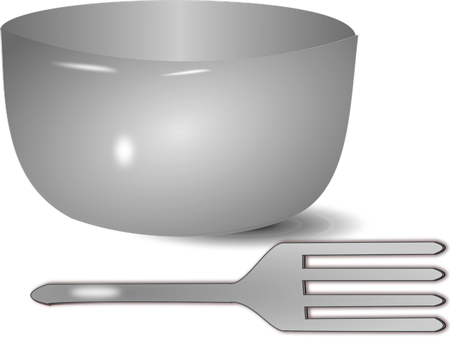 Free bowl fork dishes vector