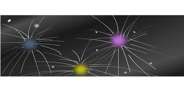 Free fireworks new year explosion illustration