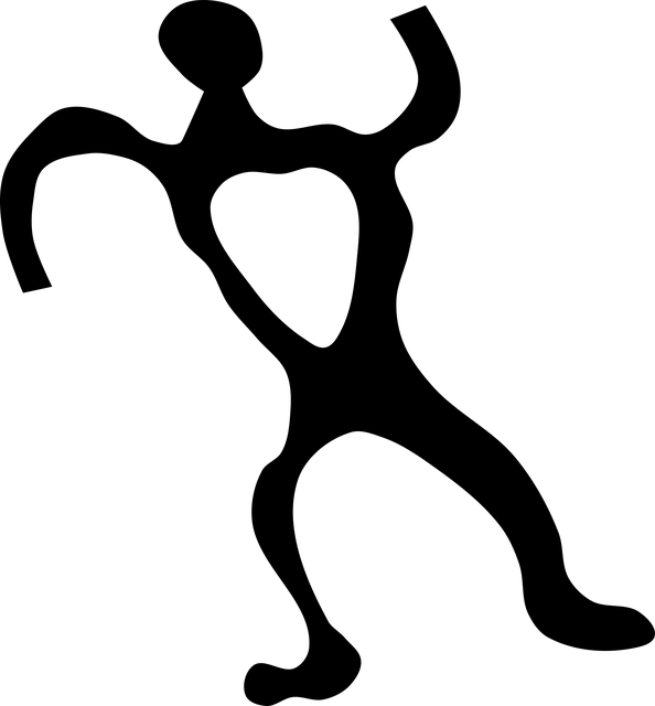 Free petroglyph ancient human vector