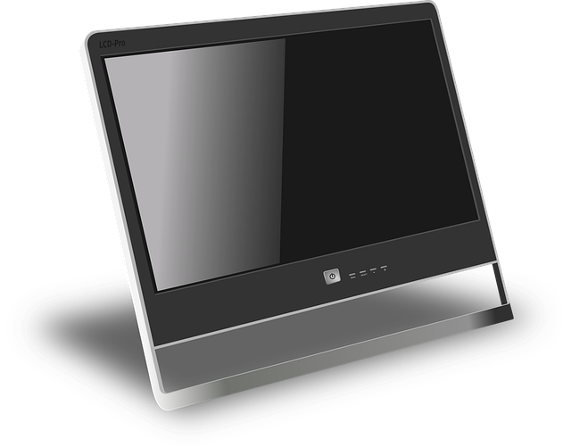 Free monitor screen display vector