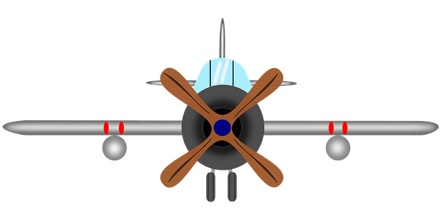 Free aircraft propeller airplane vector