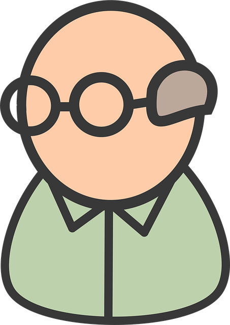 Free bald elder avatar vector