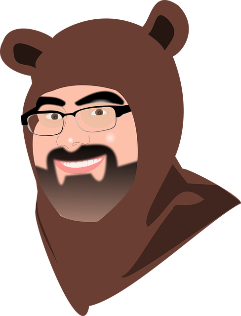 Free costume man bear vector