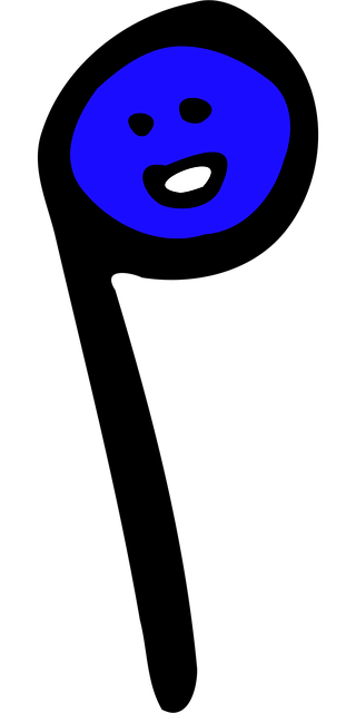 Free blue music note vector