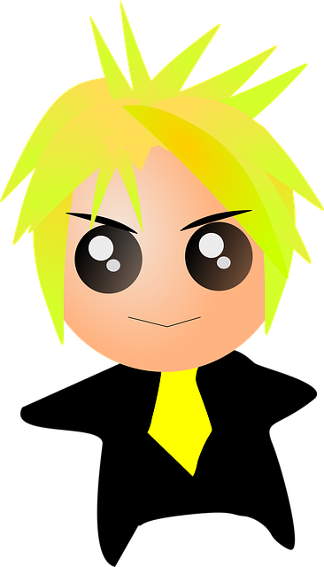 Free boy blond punk vector