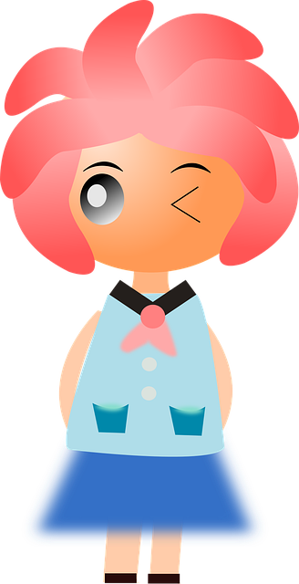 Free woman wink skirt vector
