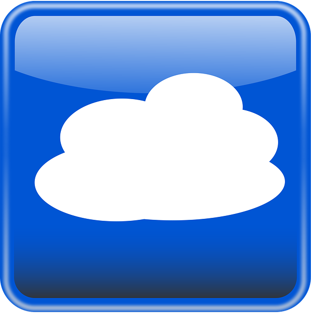 Free cloud weather button illustration