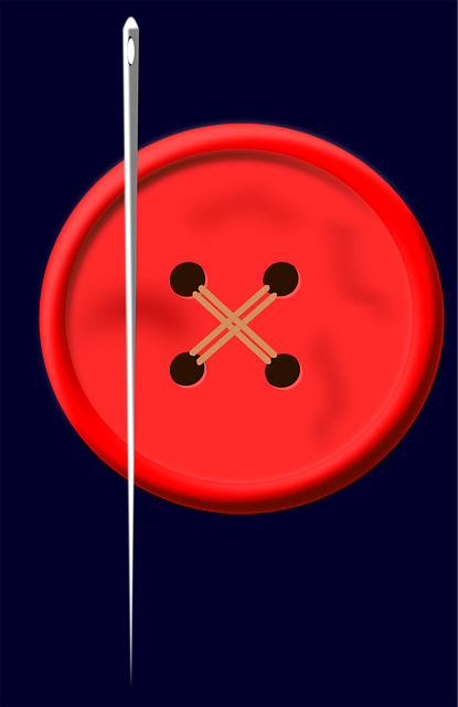 Free needle sewing button vector