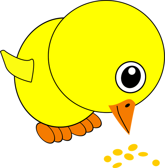 Free chick corm eating vector