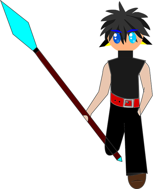 Free man fighter people vector