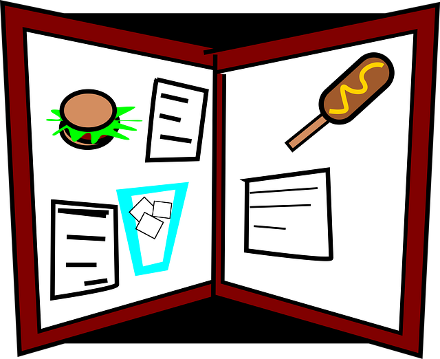 Free menu restaurant ice cream parlor illustration
