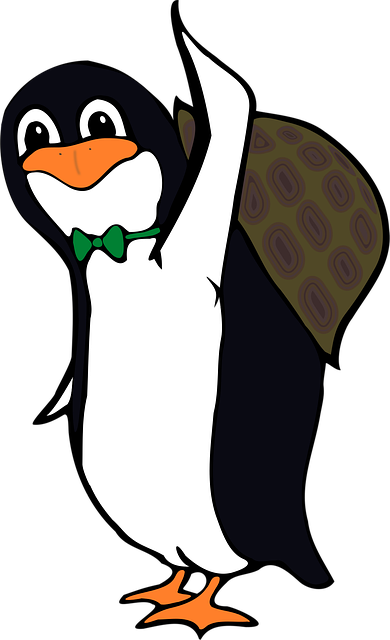 Free penguin army military illustration