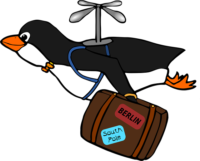 Free penguin migrate berlin illustration