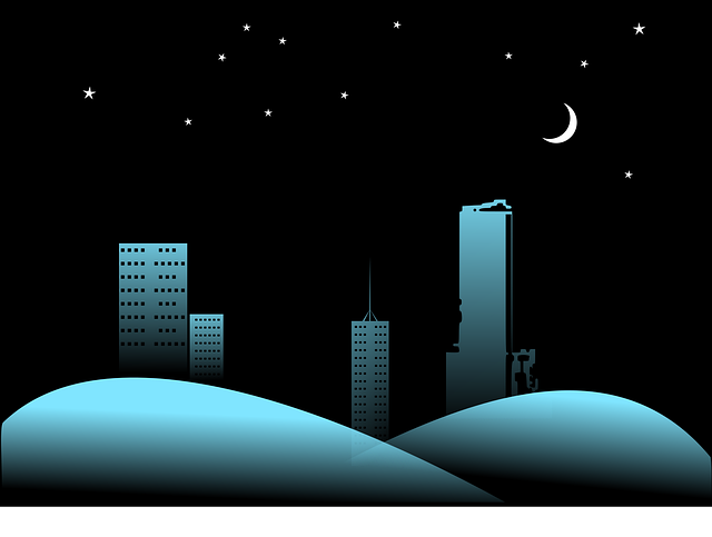 Free Nightsky City vector and picture