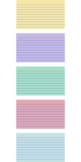 Vocabular, Carduri, Colorat, Hârtie