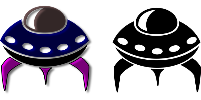 Free spaceships cosmic retro illustration