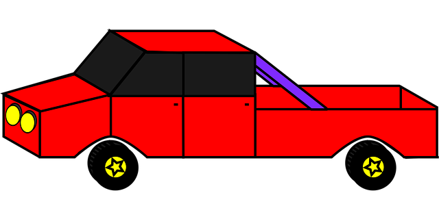 Free toy pickup truck car vector