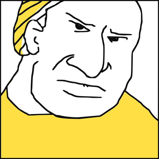 Free angry man face vector