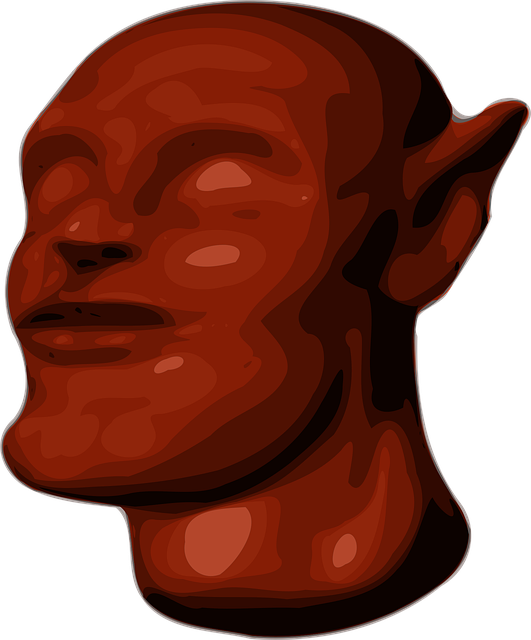 Free alien vulcan bust illustration