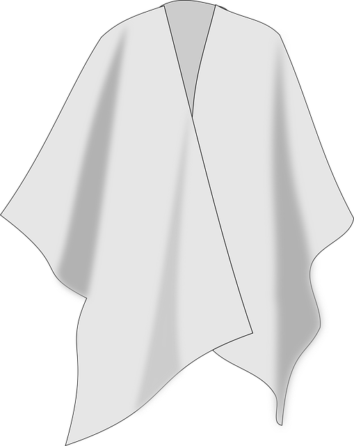 Free poncho cape dress vector