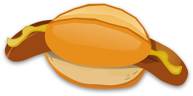Free bratwurst sandwich sausage illustration