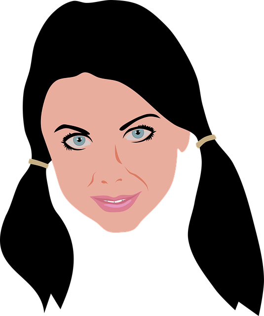 Free brunette beauty face vector