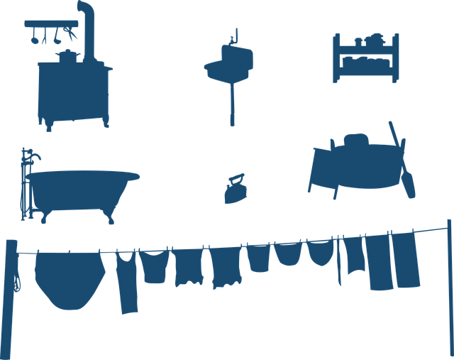 Free victorian household blue vector