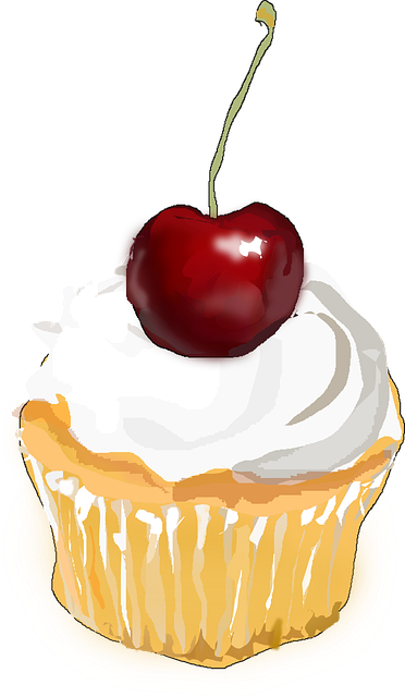 Muffins, Cupcake, Törtchen, Kirsche