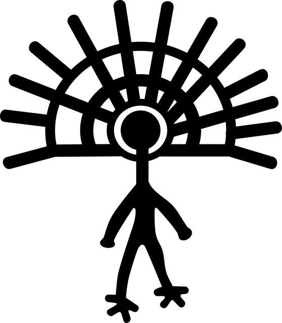 Free petroglyph art man vector