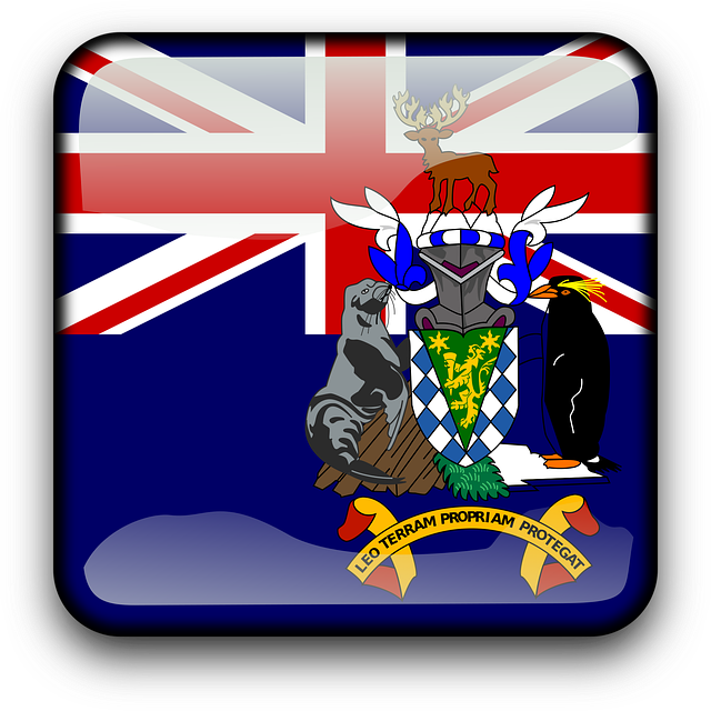 Free south georgia flag south sandwich islands vector