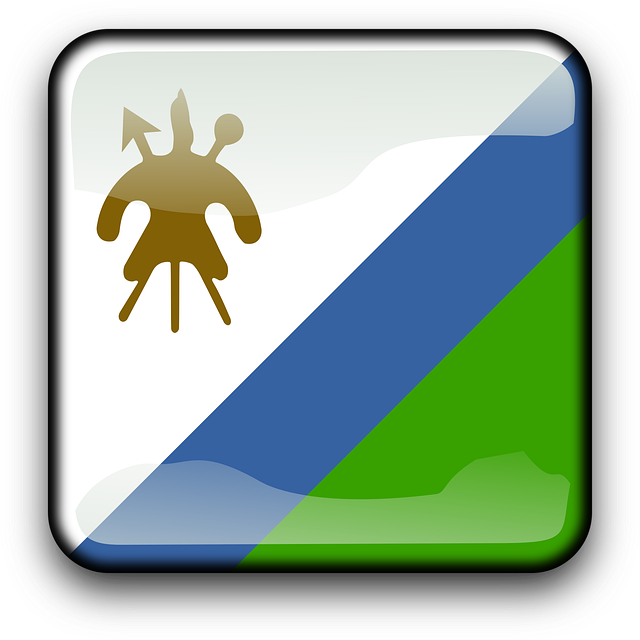 Lesotho, Flagge, Land