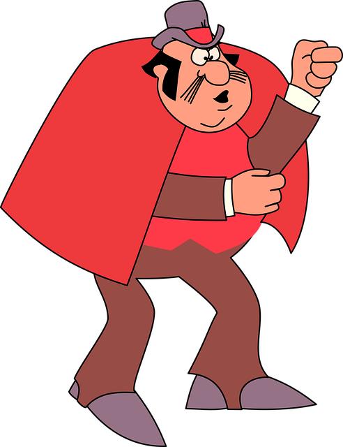 Free character man cape vector