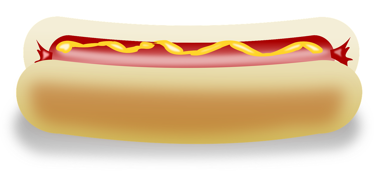 hot dog with mustard, food, snack clip art preview