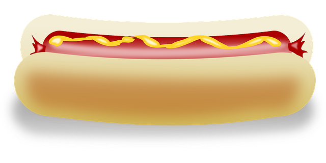 Free hotdog mustard bread vector