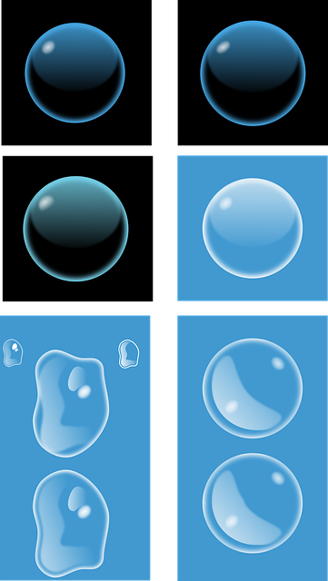 Free bubbles orbs water vector