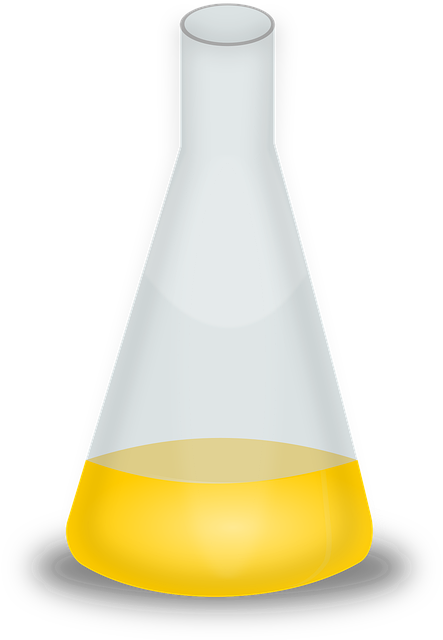 Free chemistry liquid yellow vector