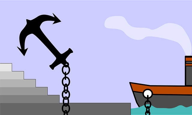 Free anchor boat dock vector